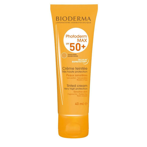 Bioderma Sunscreen Photoderm Max Teinte Cream SPF50+ (40ml/1.35fl oz): Patented Cellular Bioprotection‚¢, Anti-Oxidant Complex & Avobenzone.