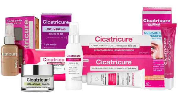 Cicatricure Combo: Antiarrugum Cream, Roll On Eyes, Blur & Filler, Beauty Care Cream, 5-in-1 Micellar Wipes, Anti-Stain Cream!