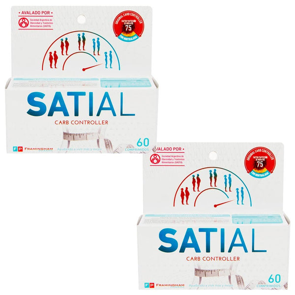 Satial Tablets - Carb Blocking Supplement, Blocks 75% Starch, Chelated Zinc, 2 Tabs Daily, 30/60 Tabs Pkgs.