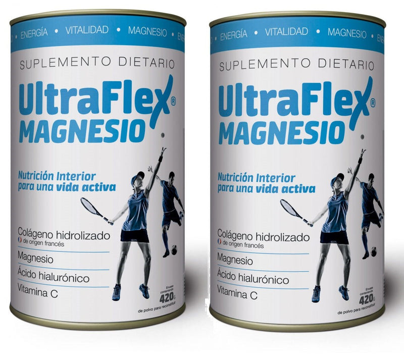 Ultraflex Magnesio 2x420grs Combo: Collagen, Magnesium, Hyaluronic Acid & Vitamin C!