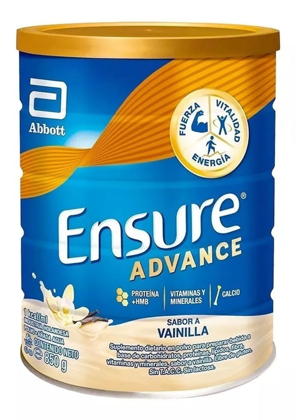 Ensure Advance Powder Food Supplement Vanilla Flavour 850g/29.98 oz, with High-Quality Protein, Omega 3 & 6, 28 Vitamins & Minerals