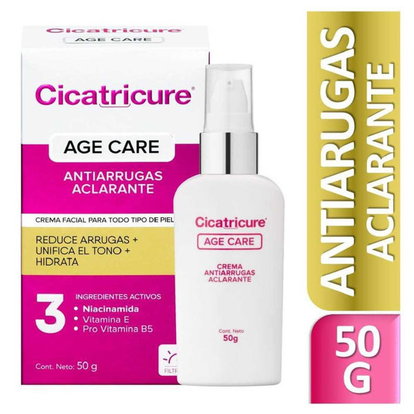 Cicatricure Age Care Lightening Facial Cream(50Gr / 1.76Oz) with UV Filters, Anti-Aging, Hydration, and Antioxidants