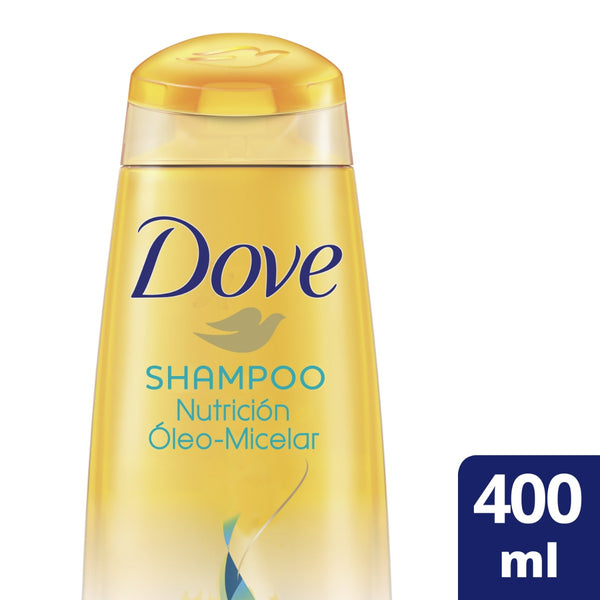 Dove Micellar Oil Shampoo 400Ml / 13.52Fl Oz - Lightweight, Non-Greasy Formula for Instantly Tamed, Silky & Docile Hair