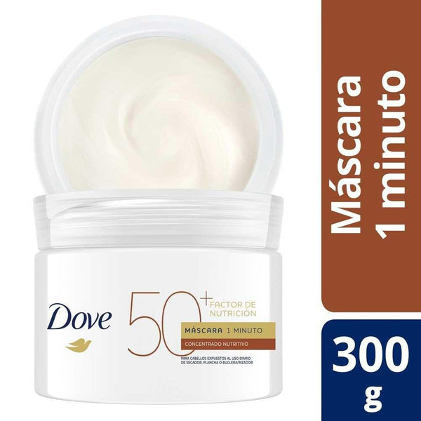 Dove Treatment Mask 1 Minute Nutrition Factor 50+ (300Gr / 10.58Oz): Intense Hydration & Nourishment for All Hair Types