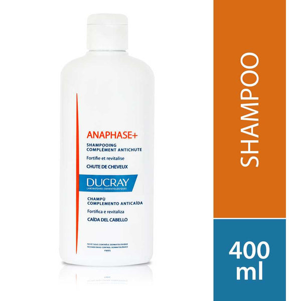 Ducray Anaphase+ Shampoo Anti-Fall Supplement - Monolaurine Tocopherol Nicotinate, Ruscus, Vitamins B6 & B8 for Volume & Vigor, Energizing & Strengthening Hair - 400ml/13.52fl Oz