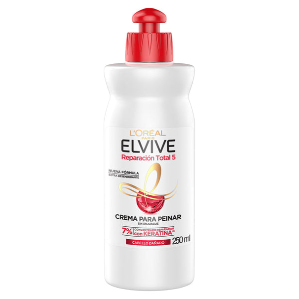 Elvive L'Oreal Paris Total Repair Styling Cream 5 - Heat, Humidity and Shine Protectant - Lightweight, Non-Greasy and Affordable 250Ml / 8.45Fl Oz