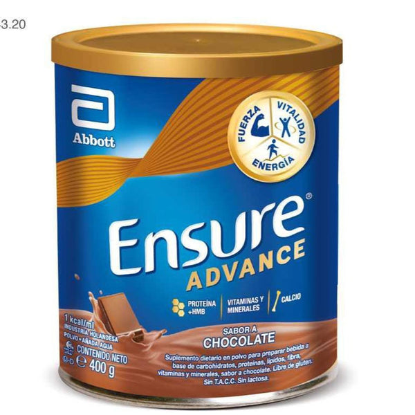 Ensure Advance Chocolate Dietary Supplement (400Gr / 14.10) - Balanced Nutrition with 28 Vitamins & Minerals for Adults