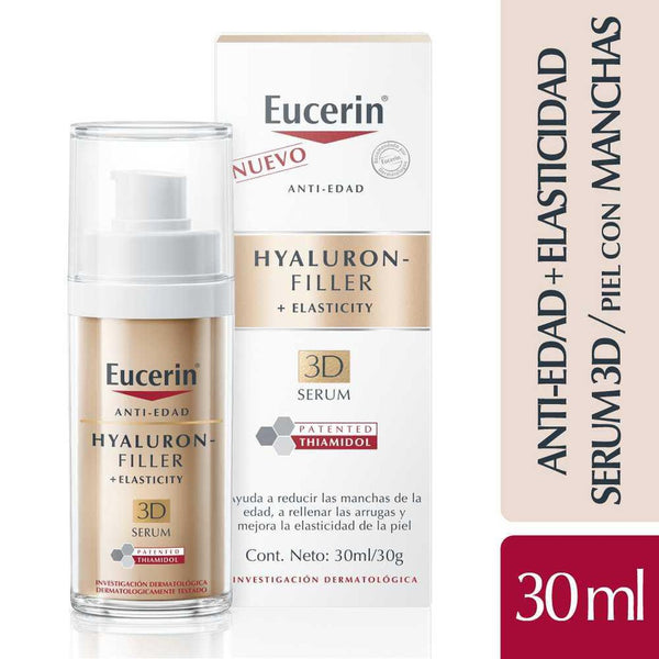 Eucerin Hyaluron Filler + Elasticity 3D Anti-Aging Serum - 30ml - Target Spots, Wrinkles & Loss of Elasticity