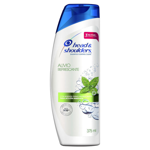 Head & Shoulders Refreshing Relief Shampoo 375Ml | 100% Dandruff Free | Fresh Mint Scent | Paraben Free