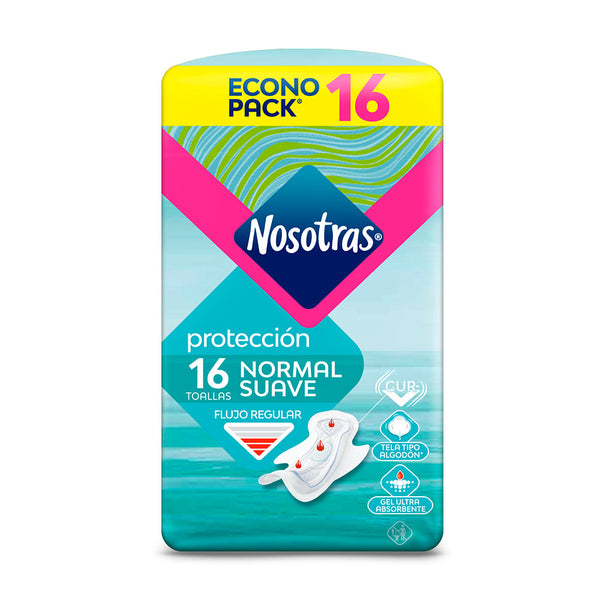 Nosotras Women's Towel - 16 Units of Soft, Absorbent & Eco-Friendly Cotton Fabric Towels