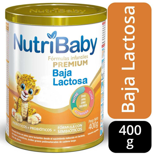 Nutribaby Infant Formula Milky Powder Premium Low Lactose: Gluten-Free, Unique with Symbiotics, Contains Iron, For Infants from Birth 400G / 14.10Oz