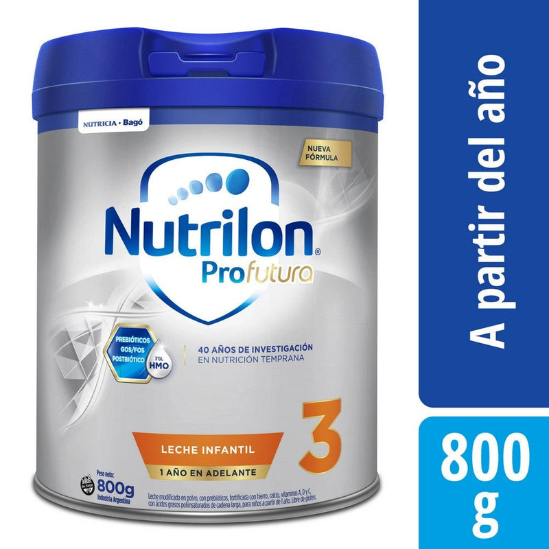 Nutrilon ProFutura 3 Baby Formula Gluten Free with GOS, FOS, LCPs and Nucleotides for 1+ Year Old Infants (800g/28.2oz Powder Can)