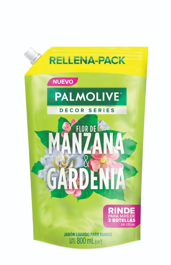 Palmolive Manzana & Gardenia Liquid Soap (800ml/27.05fl Oz) - Rich, Creamy Lather with Natural Extracts for Gentle Cleansing and Moisturizing