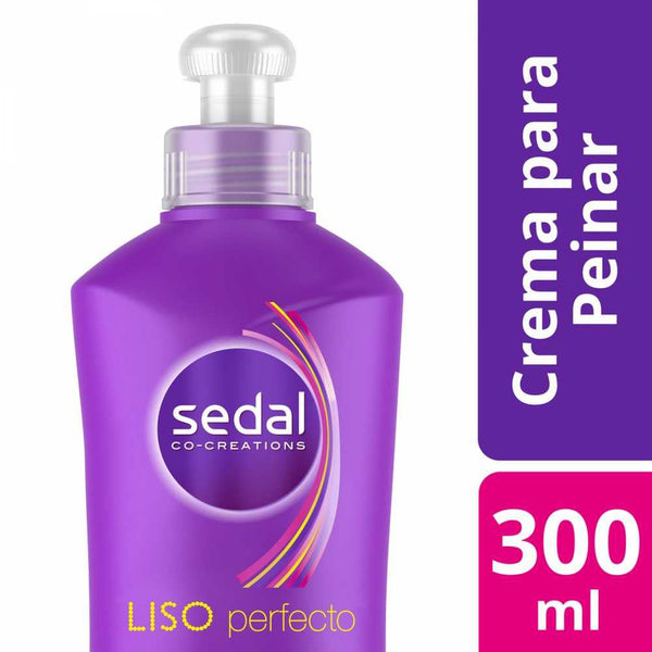 Sedal Perfect Smooth Line Combing Cream: Natural Ingredients, Heat Protection, Frizz-Free Hair - 300ml/10.14oz
