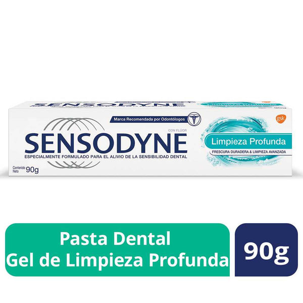 Sensodyne Deep Cleaning Toothpaste with Potassium Nitrate and Fluoride for Daily Use (90G / 3.17Oz)