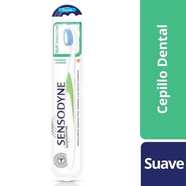 Sensodyne Multi Protection Toothbrush Care - Soft (1 Unit) for Complete Cleaning with Ergonomic Handle, Rubberized Grip and Indicator Bristles