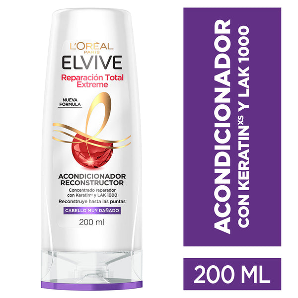 Total 5 Extreme Elvive Loreal Paris Repair Conditioner: Strengthen & Repair Hair From the Inside Out (200ml/6.76fl Oz)
